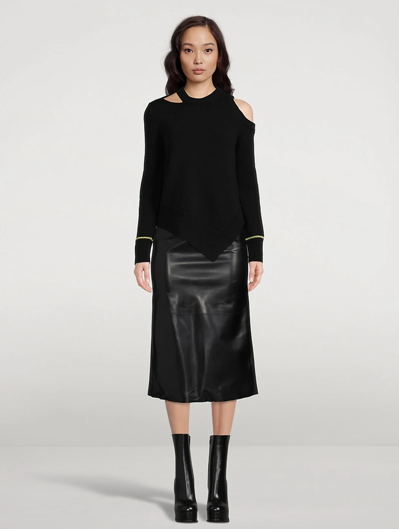 Slashed Asymmetric Sweater