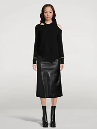 Slashed Asymmetric Sweater
