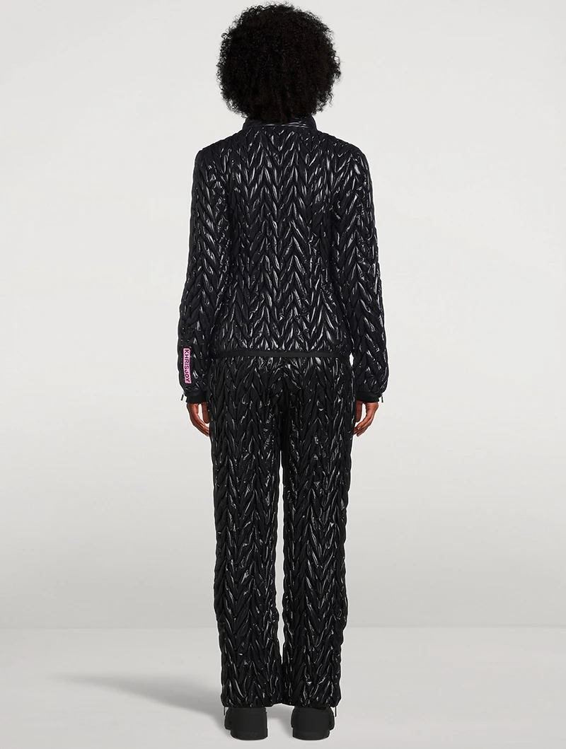 Chevron Quilted Ski Jacket