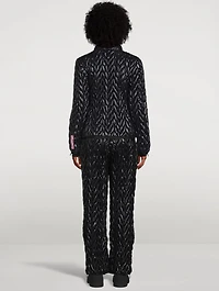 Chevron Quilted Ski Jacket