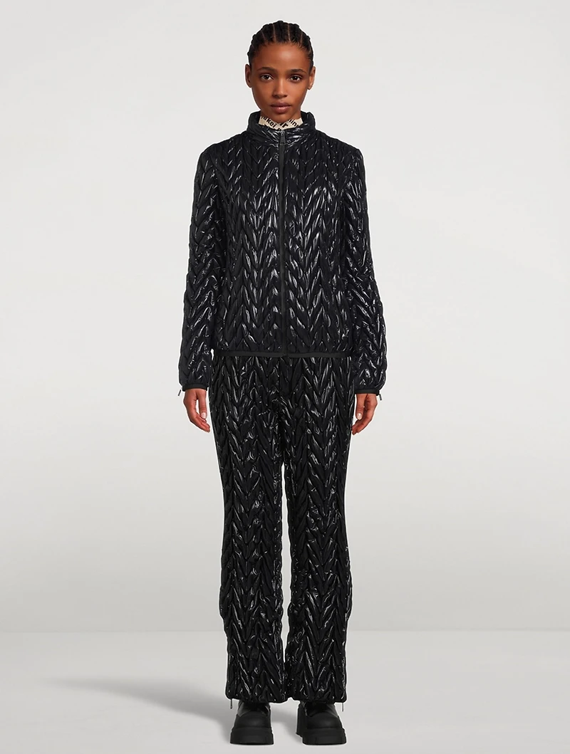Quilted Chevron Ski Pants