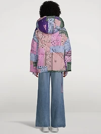 Puff Khris Patch Down Jacket In Bandana Print