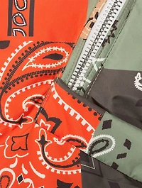 Puff Patch Down Vest In Bandana Print