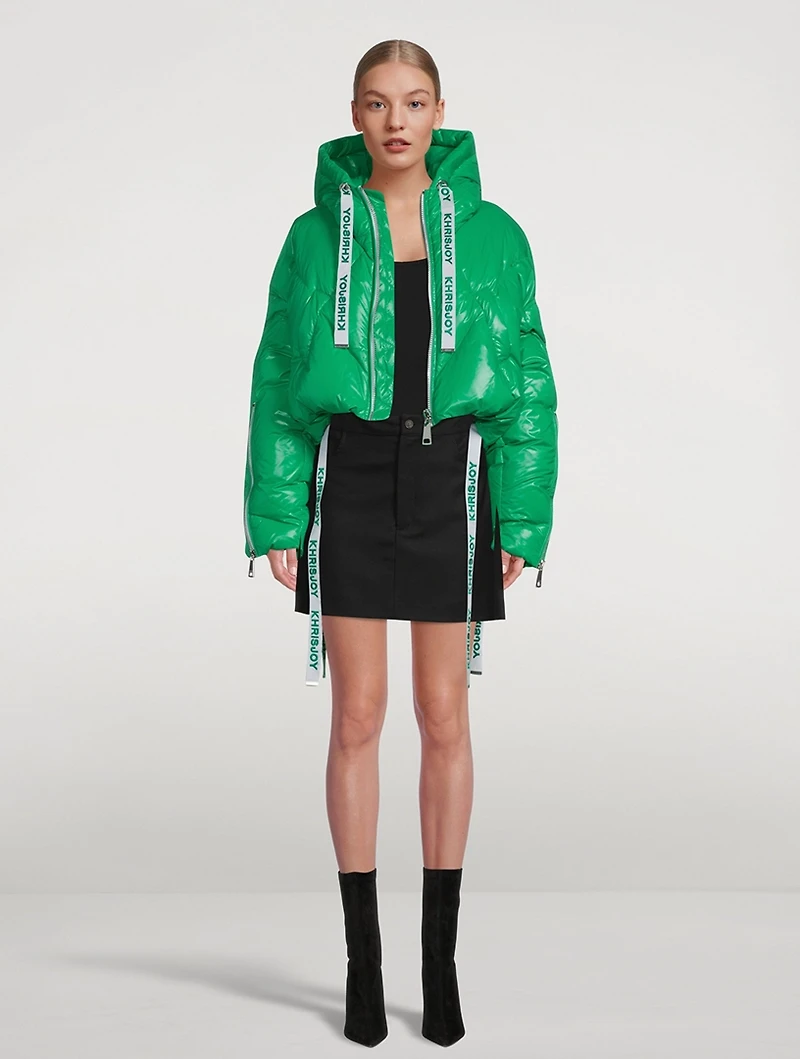 Puff Khris Shiny Cropped Down Jacket