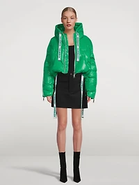 Puff Khris Shiny Cropped Down Jacket