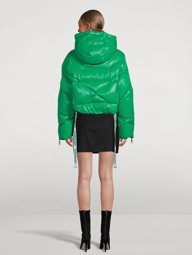 Puff Khris Shiny Cropped Down Jacket