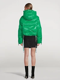 Puff Khris Shiny Cropped Down Jacket