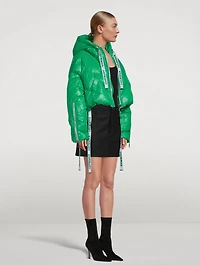 Puff Khris Shiny Cropped Down Jacket