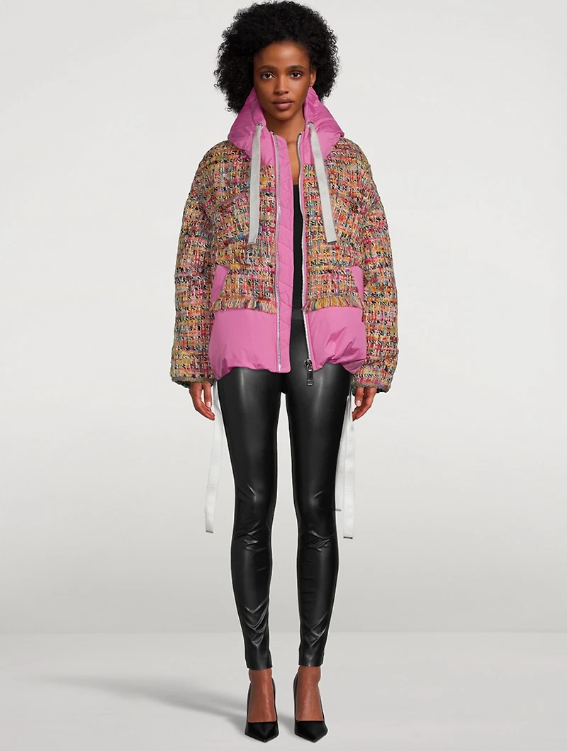 Puff Khris Tweed Bouclé Down Jacket