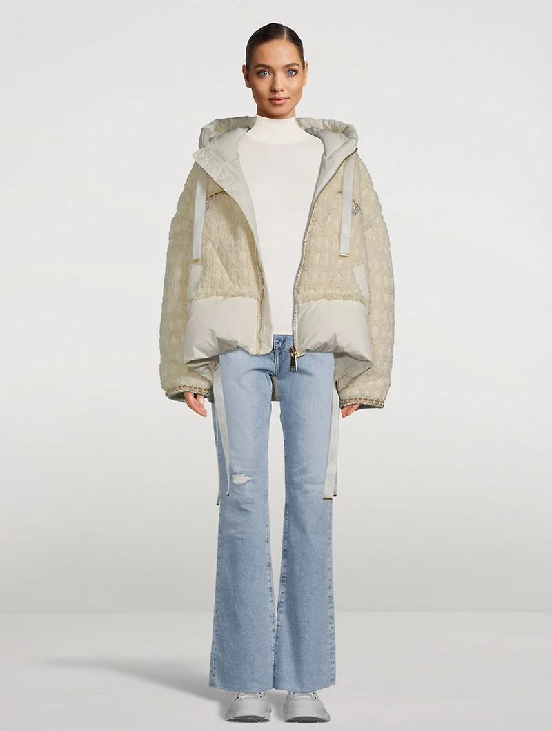 Puff Khris Tweed Down Jacket