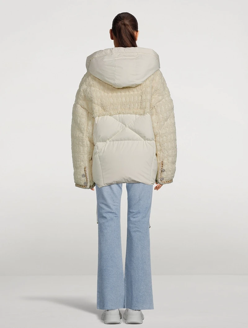 Puff Khris Tweed Down Jacket