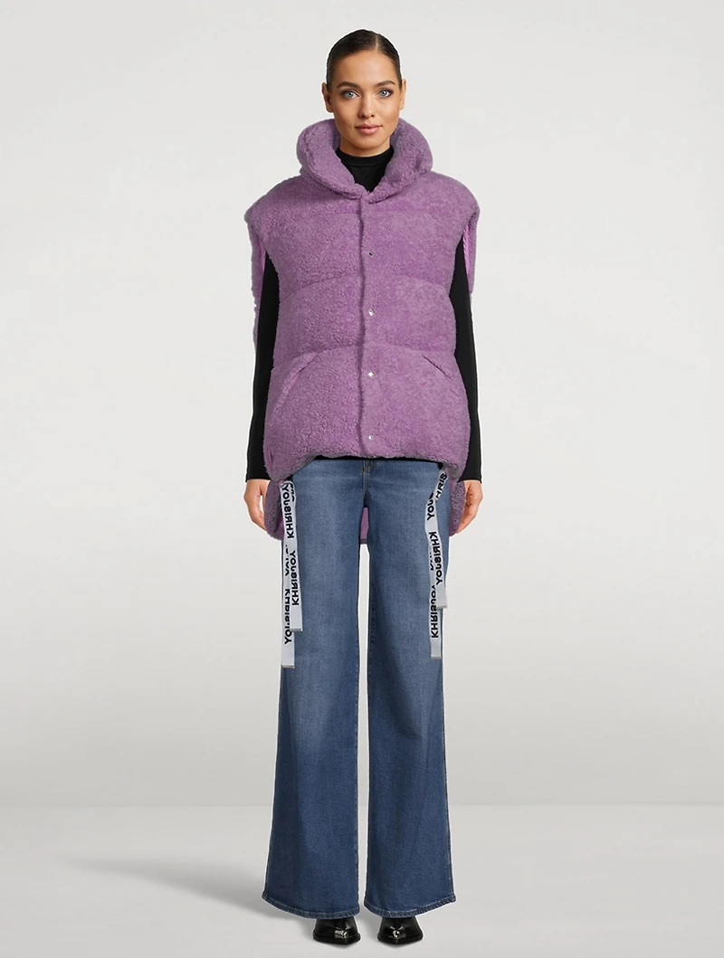 Puff Oversized Teddy Down Vest