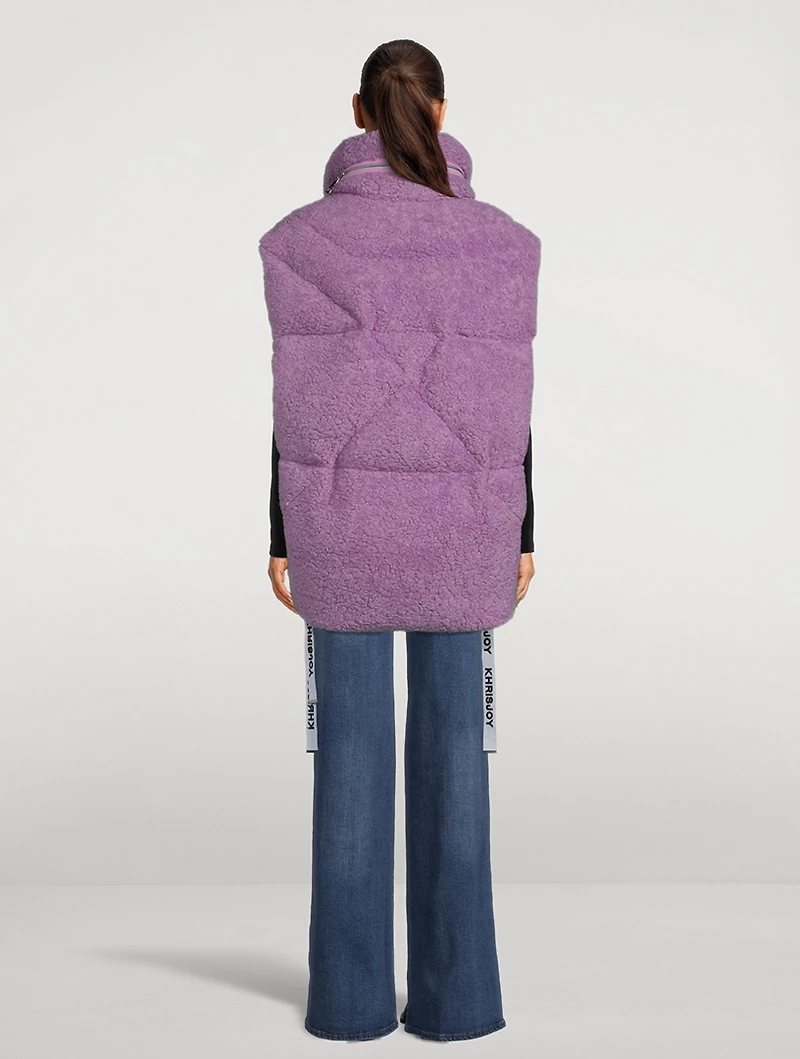 Puff Oversized Teddy Down Vest
