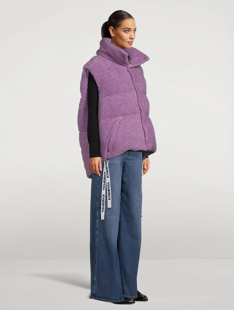 Puff Oversized Teddy Down Vest