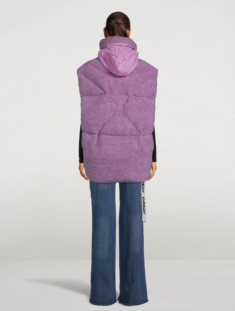 Puff Oversized Teddy Down Vest