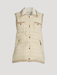 Puff Tweed Down Vest