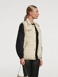Puff Tweed Down Vest