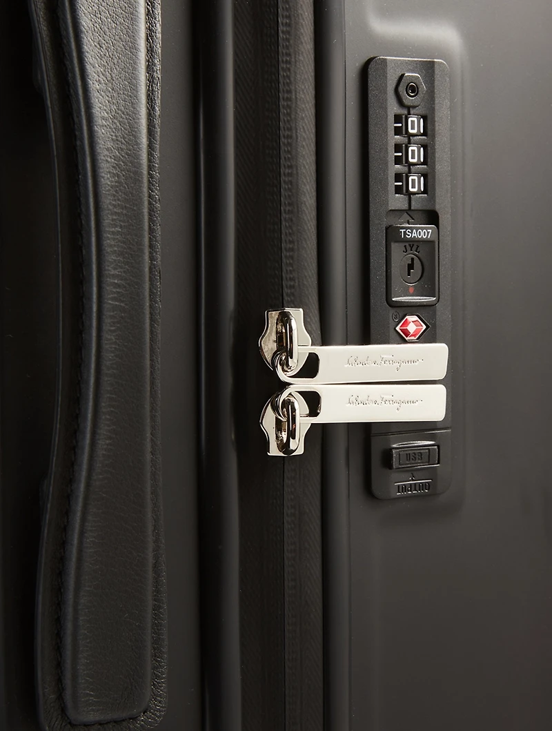 Gancini Embossed Leather Carry-On