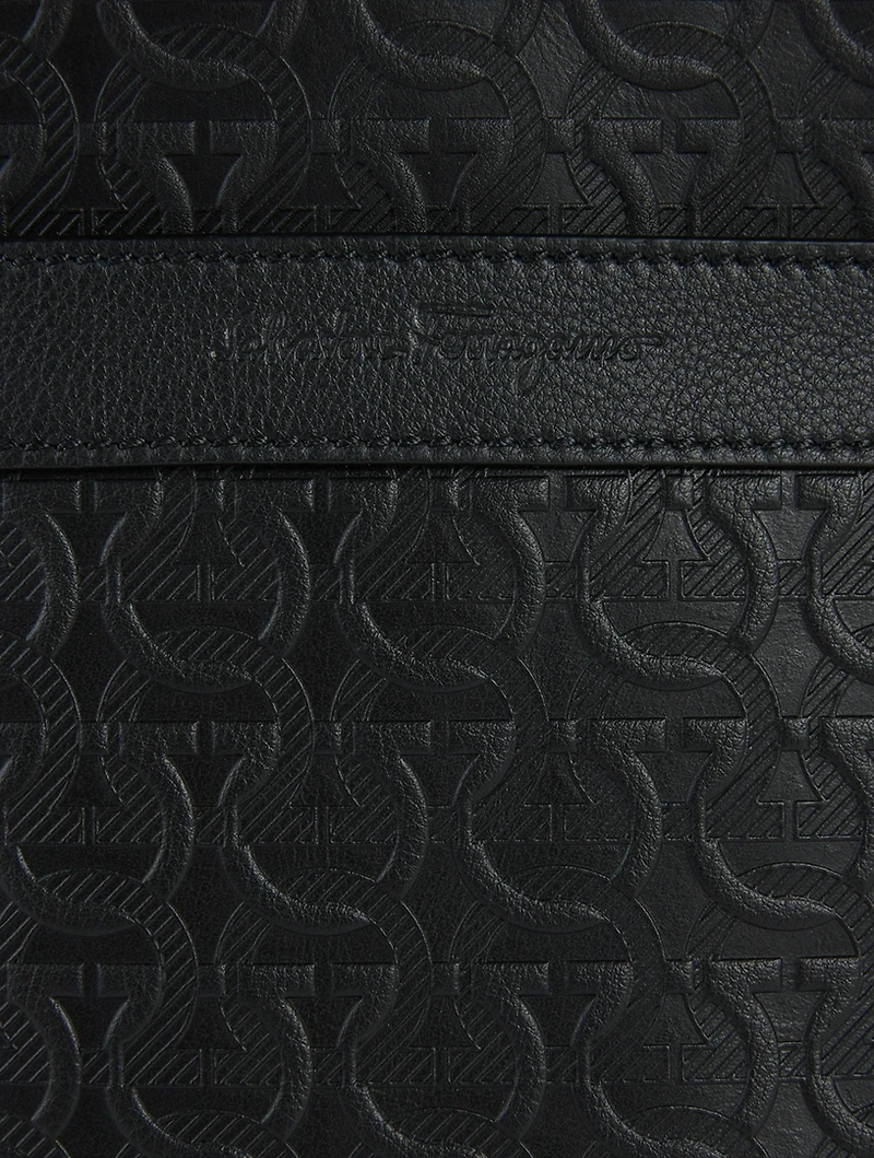 Embossed Leather Crossbody Bag