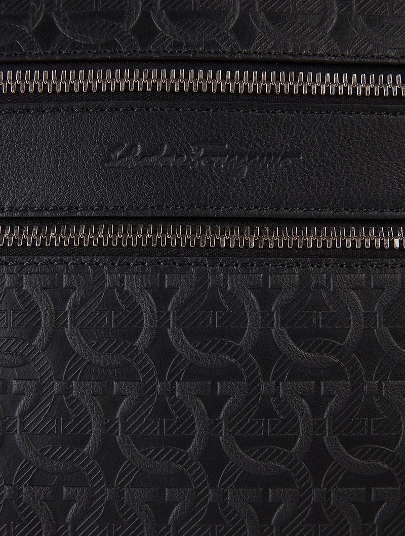 Gancini Embossed Leather Backpack