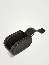 Double Gancio Leather Toiletry Bag
