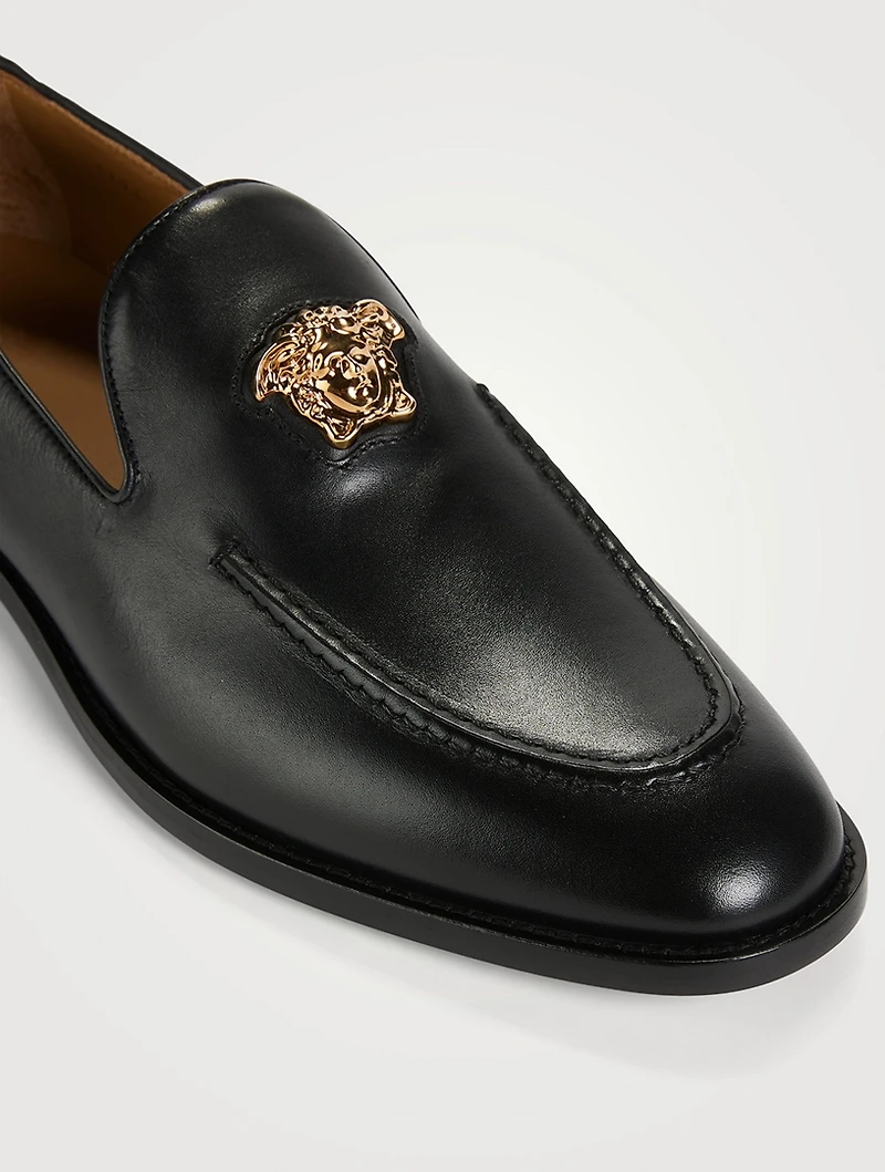 Medusa Leather Loafers
