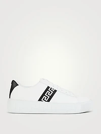 Greca Leather Sneakers