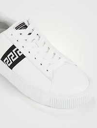 Greca Leather Sneakers