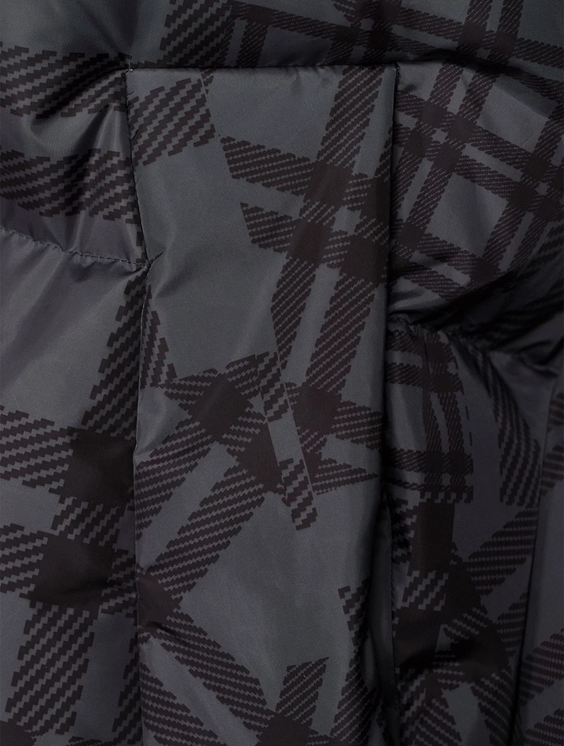 Down Puffer Parka Check Print