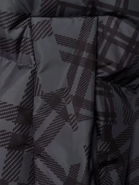 Down Puffer Parka Check Print
