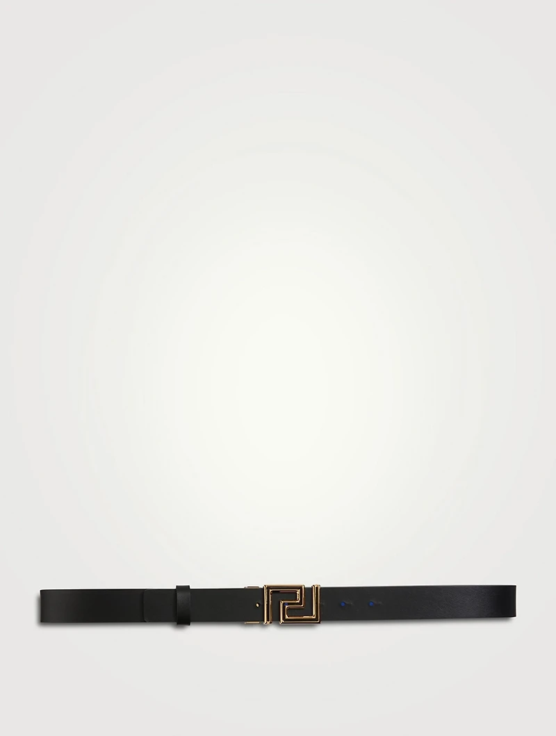 Greca Leather Reversible Belt