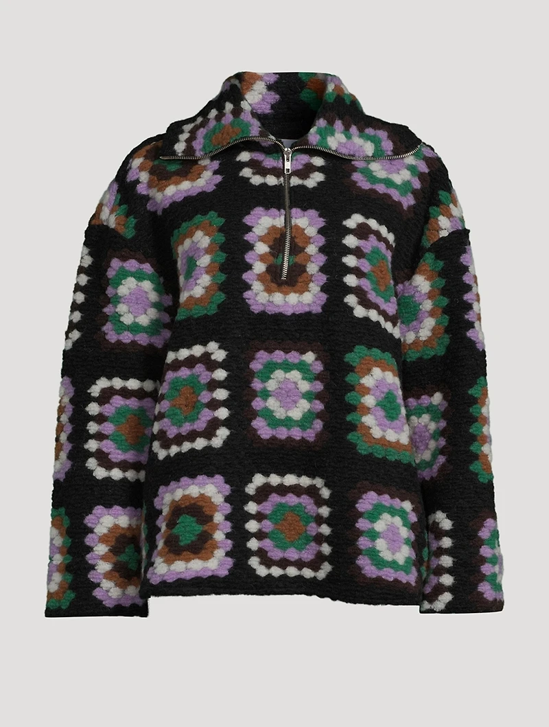 Tess Patchwork Crochet Overshirt
