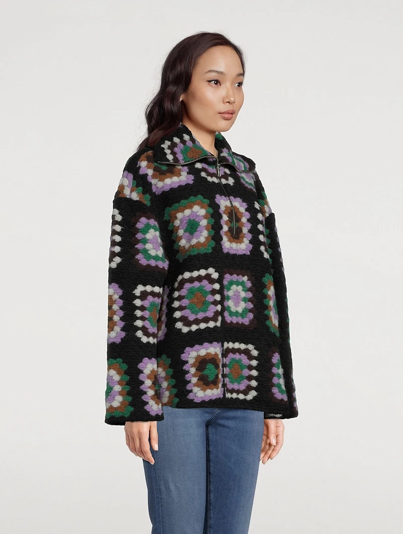 Tess Patchwork Crochet Overshirt