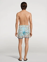 Bulldog Prairie Paisley Mid-Length Swim Shorts