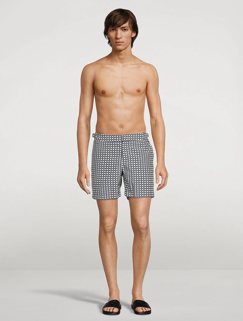 Bulldog Ribbon Mid-Length Swim Shorts