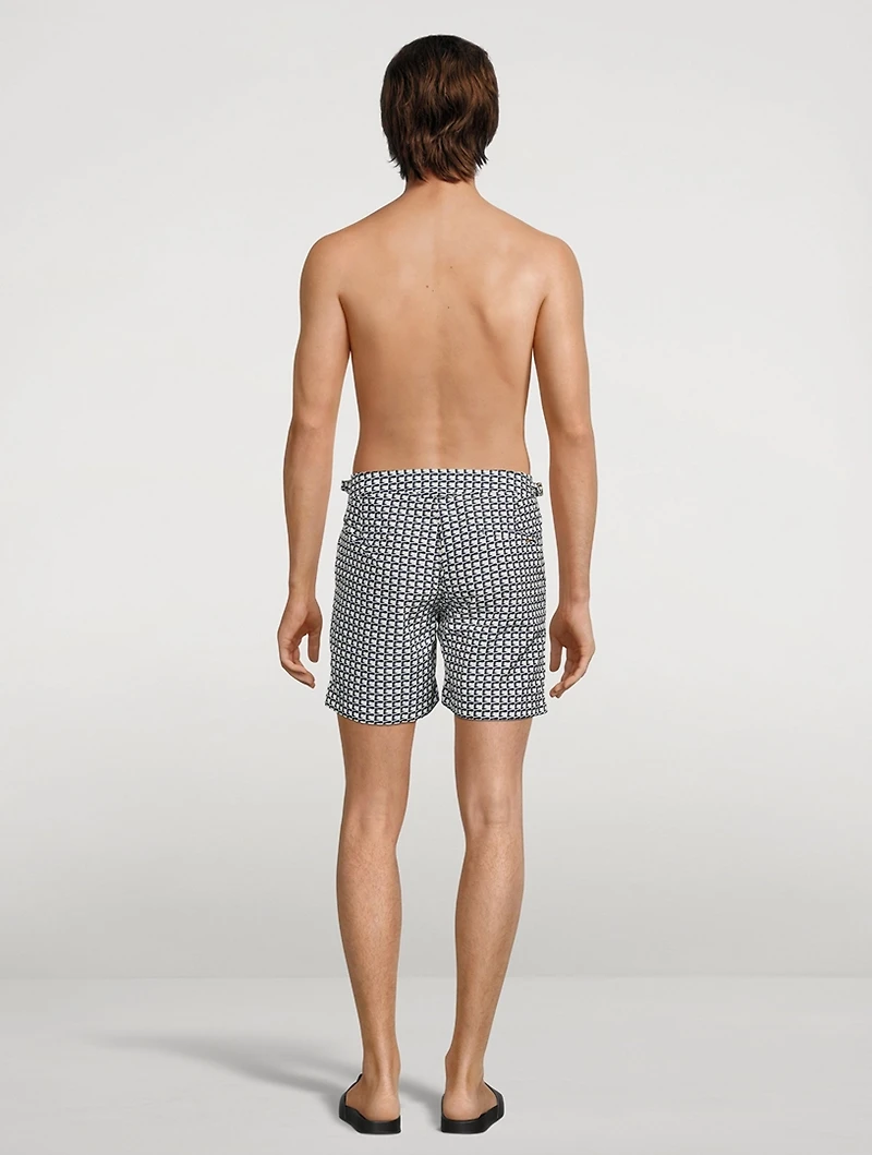 Bulldog Ribbon Mid-Length Swim Shorts