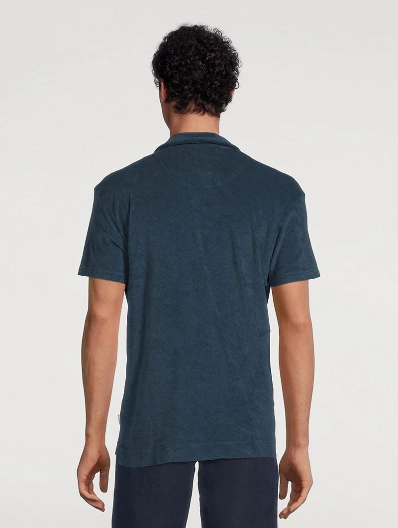 Terry Towelling Tailored Polo Shirt