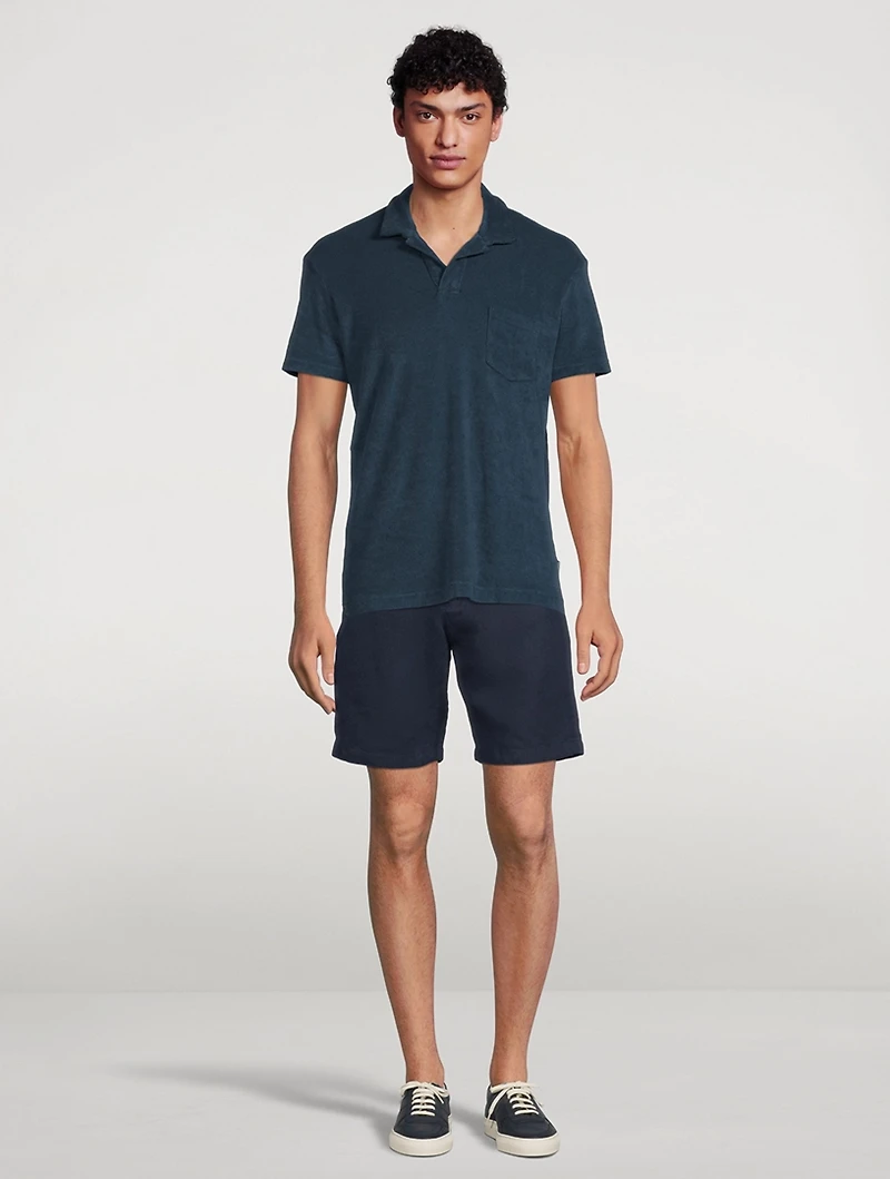 Terry Towelling Tailored Polo Shirt