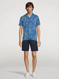 Travis Tropic Nightfall Capri-Collar Shirt