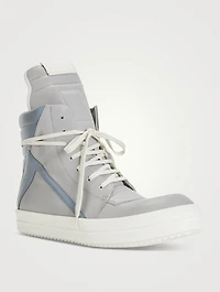 Strobe Geobasket Leather And Reflex High-Top Sneakers
