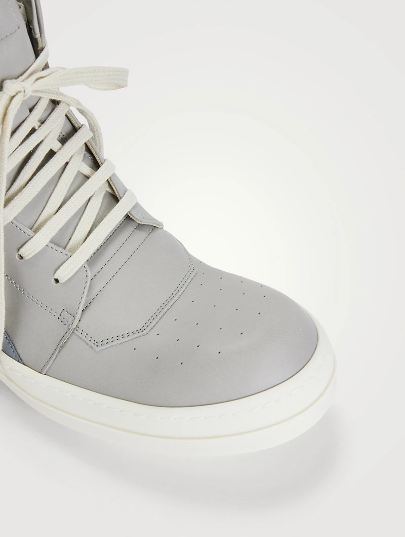 Strobe Geobasket Leather And Reflex High-Top Sneakers