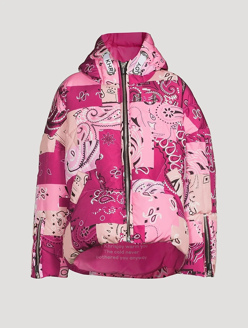 Kids Patch Bandana Down Puffer Jacket