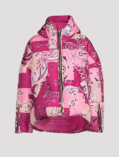 Kids Patch Bandana Down Puffer Jacket