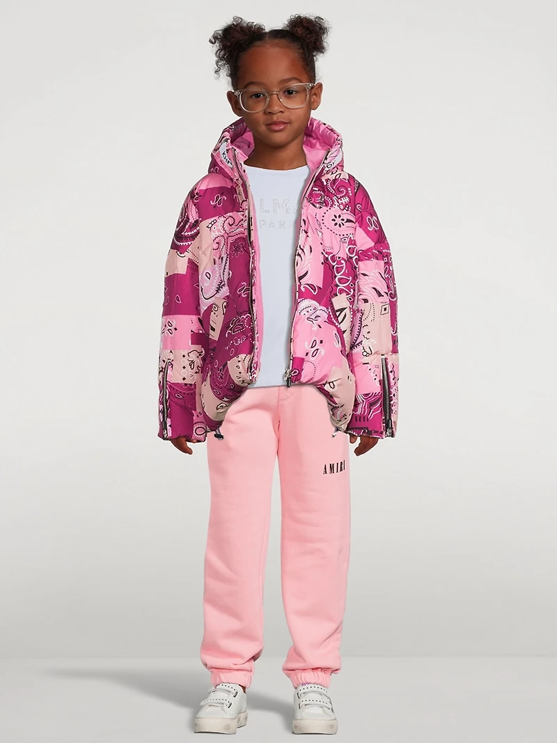Kids Patch Bandana Down Puffer Jacket