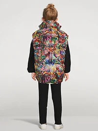 Kids Graffiti Crayon Down Puffer Vest