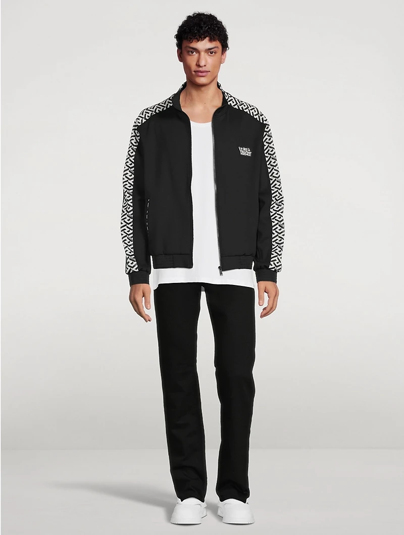 Greca Signature Accent Track Jacket