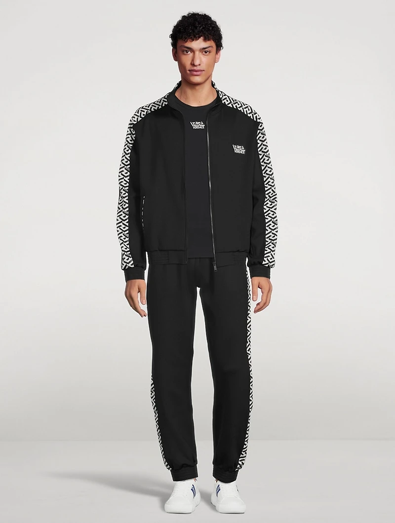 Greca Signature Accent Track Pants