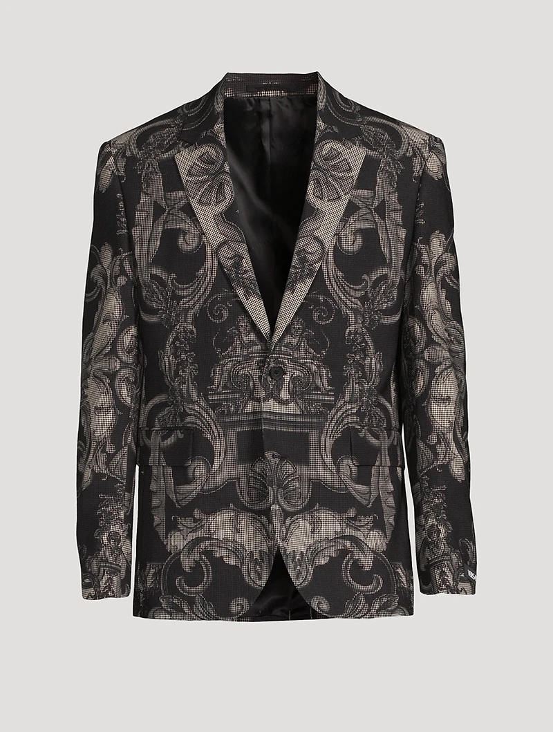 Silver Baroque Wool Jacket