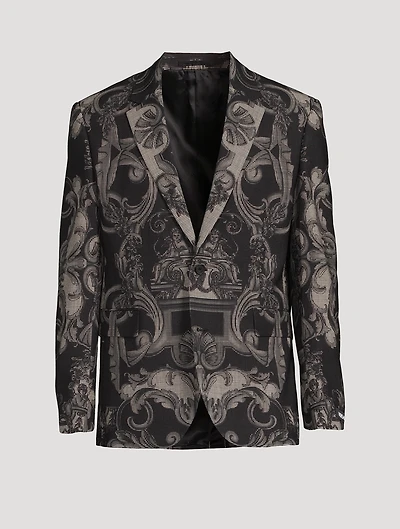 Silver Baroque Wool Jacket