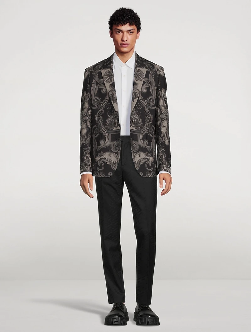 Silver Baroque Wool Jacket